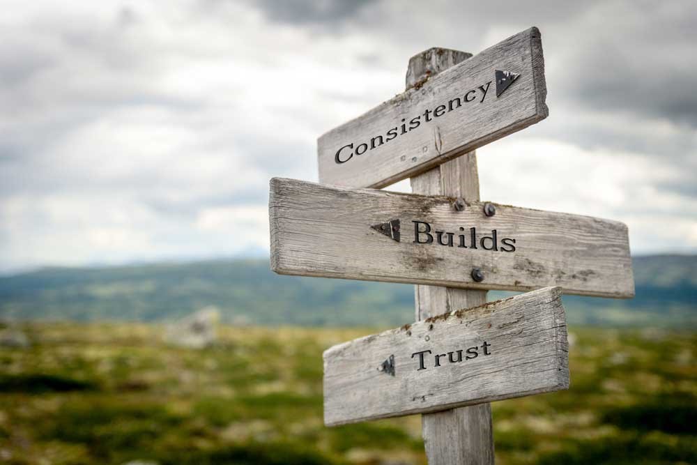 panneaux projets responsables avec confiance cohérence 